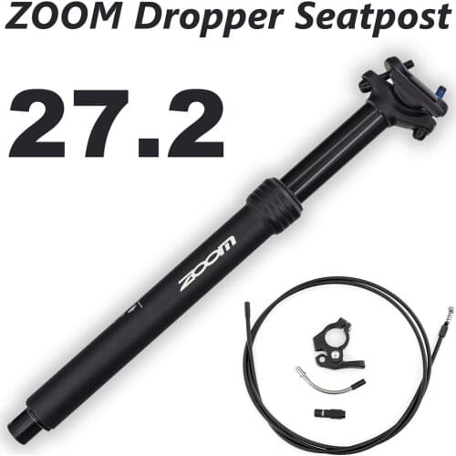 ZOOM Mtb /Gravel Dropper Seatpost Height Adjustable Internal Routing 80mm Travel Bike Dropper Seat Post 27.2MM