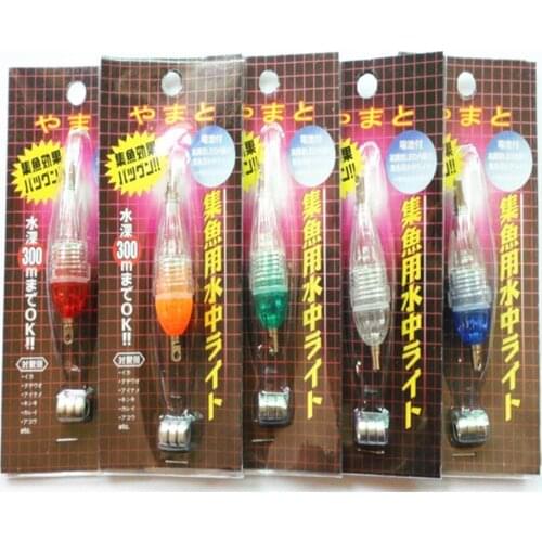 1PC LED 7.7G Mini fishing light lamp Underwater bait Fishing lure Squid Bait bass lures 5 colors fishing tackle Flashing Light