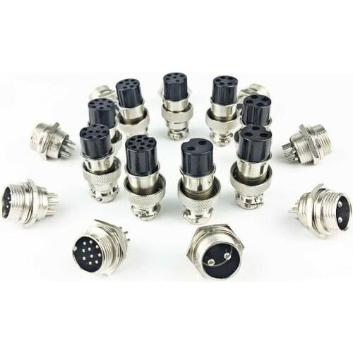 10pcs GX12 - 2 3 4 5 6 7 pin 12mm plug socket connector plug connector