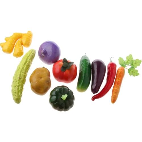10pcs Artificial Vegetables Toy Imitation Food Home Store Display Photography Prop