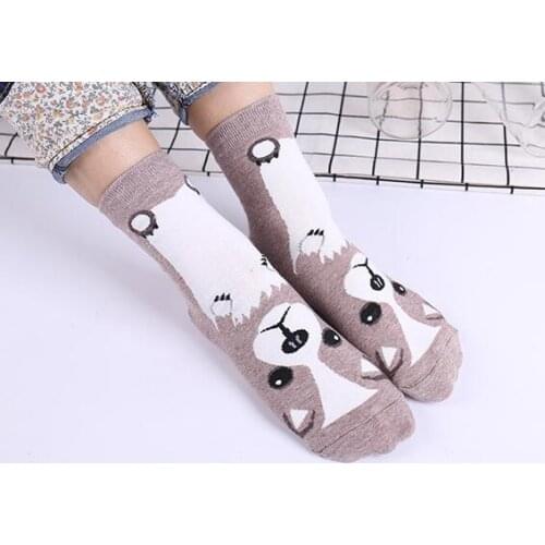 100pairs/lot fedex fast korean style woman lovely dogs Socks cute cartoon cotton socks lady spring autumn socks