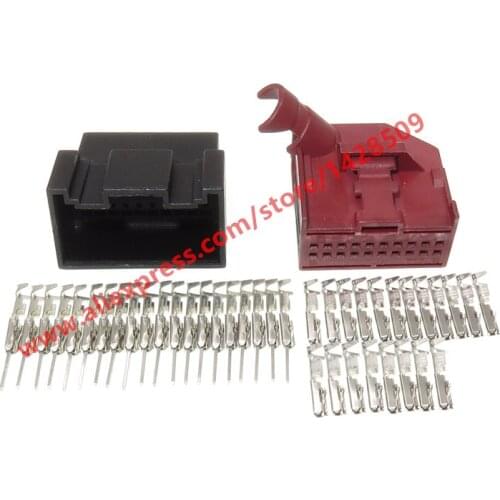 20 Sets 20 Pin Car Gateway CANBus Wire Plug Auto Socket Connector For VW 8E0972420 1534095-1 1534102-1 8E0 972 420