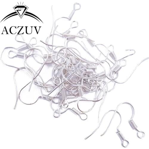 2000pcs Silver Plated Spring Earring Hooks Earwires Earrings Jewelry Findings Accessories SEH002