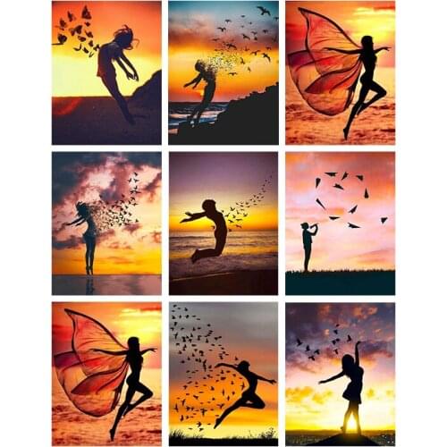 5D DIY Woman Diamond Painting Cross Stitch Full Square Round Drill Embroidery Colorful Handmade Home Room Wall Decor Craft