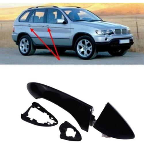 Car Glass Black Front/Rear Right Side Outside Outer Door Handle For-BMW X5 E53 51218257738