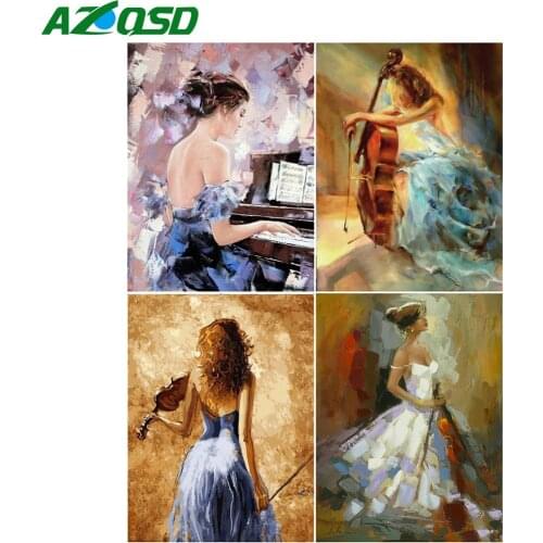 AZQSD 5D DIY Diamond Embroidery Girl Mosaic Handmade Gift Diamond Painting Portrait Needlework Home Decoration Full Round Drills