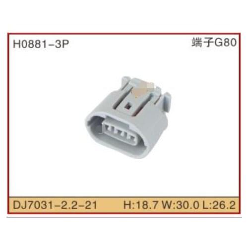 FREE shipping 2 pcs 3 Pin Car electrical connector plug Fits for mitsubishi oval Harness for Toyota Suzuki 6189-0443