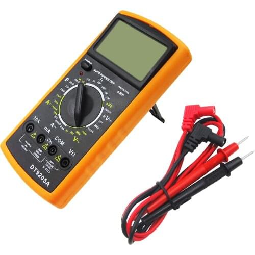 DT9205A Digital Multimeter/Volt/Amp/Diode/Ohm/Frequency/Capacitance Tester/Transistor