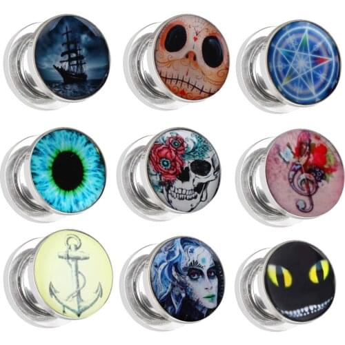 Fanpeijy Acrylic Ear Plugs Tunnels Gauges Stretcher Piercings 00 Gauges Earrings Plug Screw Stretching Kit Flesh Tunnel cuff