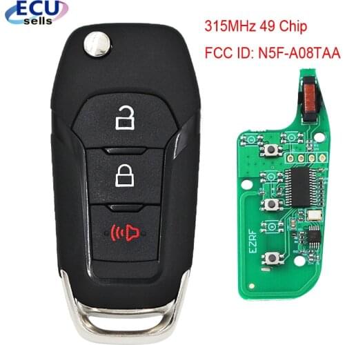 For FORD FUSION 2013 2014 2015 2016 flip key keyless entry remote fob N5F-A08TAA