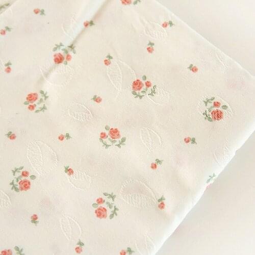 Cotton Fabric 100% Princess Kids Sewing Dress Clothing Black White Green Brocade Pastoral Flower Carving Cartoon Anime Printed