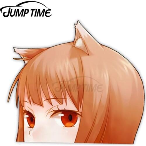 JumpTime 13 x 10.8 cm Holo Peeker Vinyl Funny Car Decals and Stickers for Motorcycle Car Body Windows DIY JDM ATV VAN Fine Decal