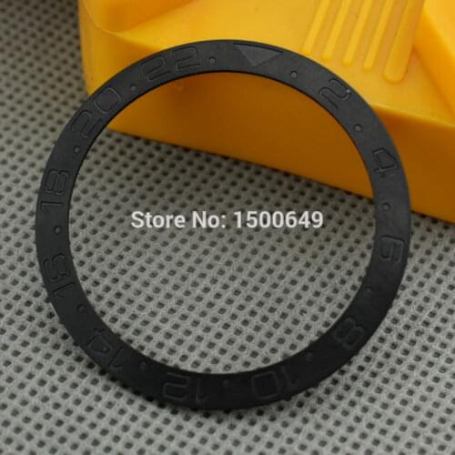BLIGER fully black Ceramic engraving watch bezel 2 4 6 8 10 12 14 16 18 20 22 insert watch accessory
