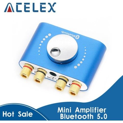 20W+20W Mini Amplifier Bluetooth 5.0 Speaker Digital Audio Power Class D 30W~200W HiFi Stereo USB Music Sound Card App AMP