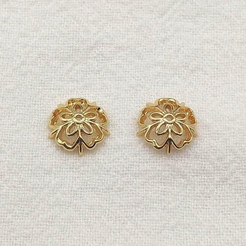 New Arrival! 10mm 50pcs Plating Real gold Copper Round Base spacers for Handmade Necklace Earring DIY Parts Jewelry Findings