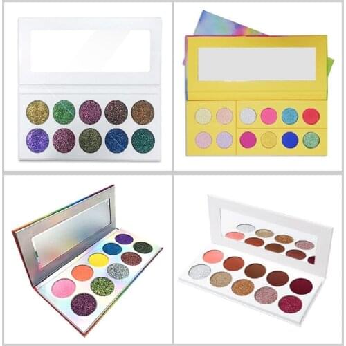 New Shimmer Diamond Discolored Makeup Eyeshadow Palette Neon Glow Glitter Shadows Halloween Kit Custom Private Label no logo