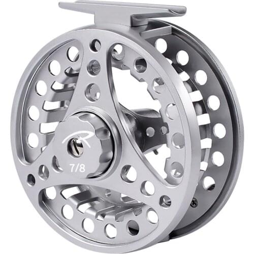 PHAT FISH Fly Fishing Wheel 2+1BB 3/4 5/6 7/8 Large Arbor CNC Machined Fly Reels Salt Water Aluminium Reel