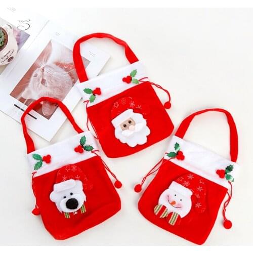 Christmas gift bag non-woven Christmas gift bag candy bag bag tote bag Child candy bag