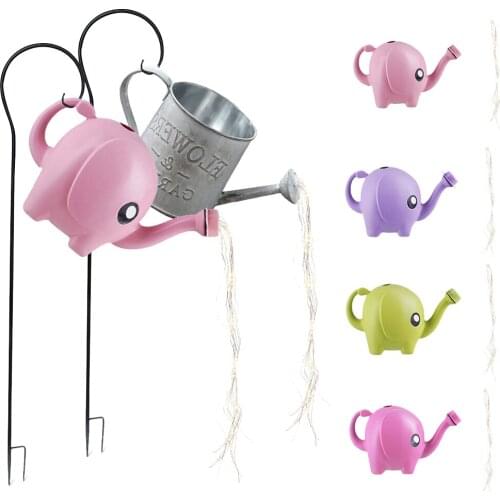 Stake Hanging Watering Can Sprinkling Sunshine Shower Shooting Star String Light Flower Bush