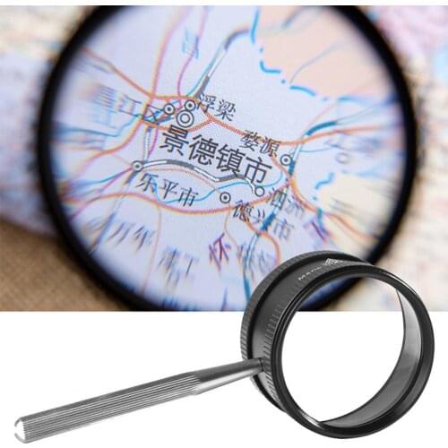 Portable Magnifier 35X Magnifier Lamp For Newspape Table Desk Stand Handheld Magnifying Glass Loupe for Jewelry Identification