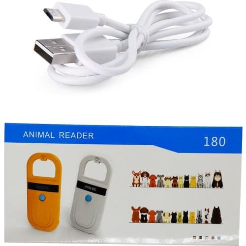 READELL Free shipping mini pet chip reader ISO11785/84 FDX-B Pet Microchip Scanner, Animal RFID Tag Reader dog reader