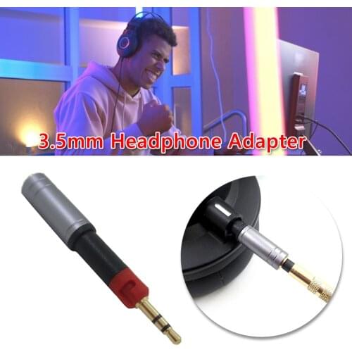 3.5mm Jack Plug Adapter Replacement for Audio-Technica ATH-M40X M50X M60X M70X Sennheiser HD-518 558 595 Headphones