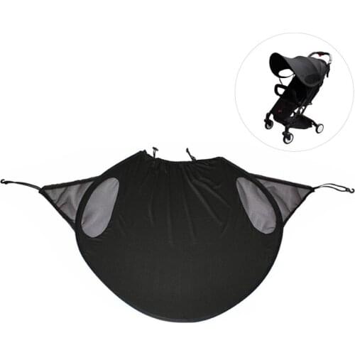 Sunshade Cover Trolley Shed Sunscreen Baby Carriage Breathable Easy To Carry Lycras Fabric Black Protective Cart Accessories