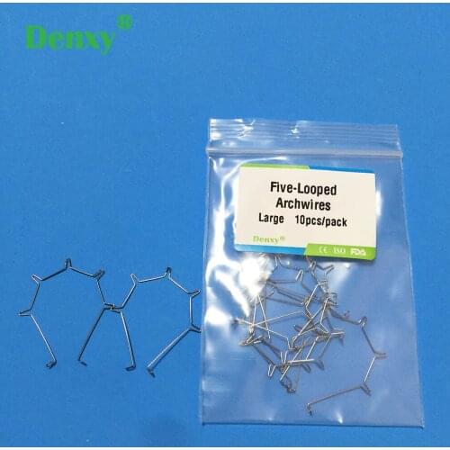 Denxy Dental High Quality 10pc Anterior root torquing auxiliary arch Dental Accessories Orthodontic Bracket Use Orthodontist