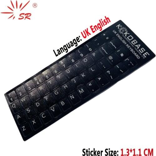 SR UK British English Language Standard Waterproof Keyboard Cover Stickers Button Letters Computer Laptop Skins Accessories