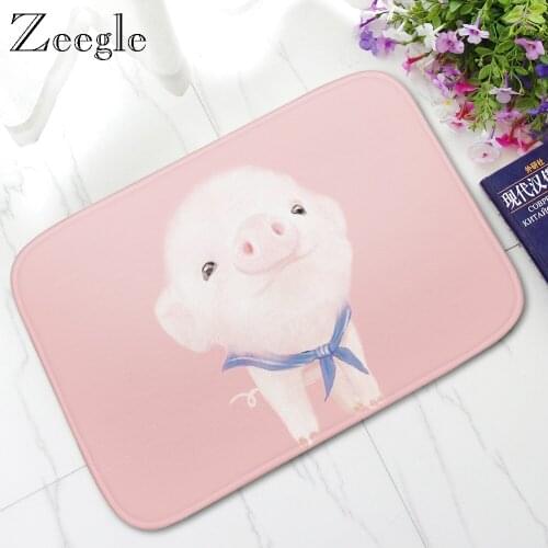 Zeegle Anti-slip Floor Mats Home Mats Flannel Kitchen Mats Bedroom Carpets Bedside Rugs Living Room Rugs Absorbent Bathroom Mat