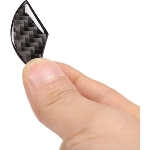 3Pcs Carbon Fiber Car Steering Wheel Logo Stickers Decals Trim Auto Accessory Car Interior Accessories