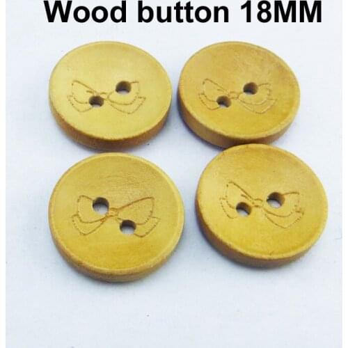 60PCS 18MM 2-holes WOOD bowl buttons decoration coat boots sewing clothes accessories round knob button MCB-1000