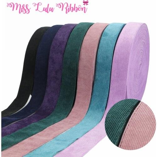 38mm Corduroy Fabric Ribbon DIY Hair Bow Tie Accessories Satin Handmade Tape Webbing 50 Yards DIY Hair Bow