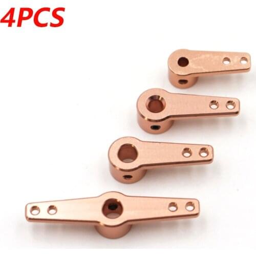 4 Pcs 3/4/5MM Steering Servo ALUMINUM HORN Double Servo Arms Metal Rocker Arms for RC Remote control boat Aircraft Parts