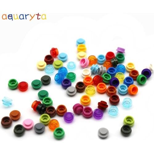 Aquaryta 4000pcs Building Blocks 4073 Round 1x1 Straight SideEnlighten Bricks Assembles Particles Toy Pixel Painting Materials