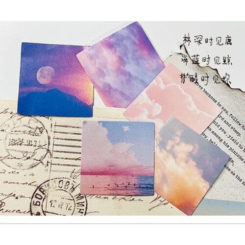 46 Pcs/box Cute Clouds Sea Stars Sticker Pack Scrapbooking Diary Label Stickers Kawaii Diy Decorative Stationery School Supplies