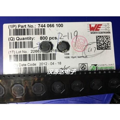 744066100 WE-TPC 10UH 3.6A 20MHZ 10X10X3.8MM power inductors