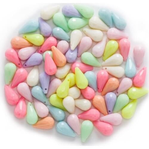 50 Piece Random Mixed Olive Acrylic Women Children DIY Bracelet Necklace Spacer Beads Findings Jewelry Making 15x8mm