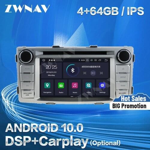Carplay 2012 2013 2014 For Toyota Hilux Fortuner Android Multimedia Player GPS Navi Audio Auto Stereo Radio Recorder Head Unit