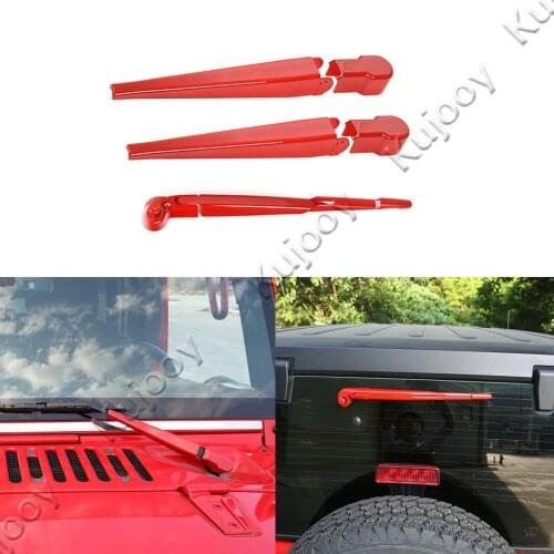 Front Rear Wiper Blade Decoration Frame Sticker Decor Cover Trim for Jeep Wrangler JK 2007-2017