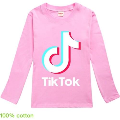 Kids Boys T-shirts Baby Long Sleeve Tik Tok Tops Children Autumn Solid Cotton Sweatshirt 2-16 Years Boy Girl T Shirts