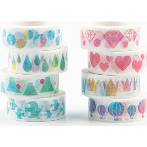 A Reel of Delicate Washi Tape DIY Decoration Kawaii Cartoon Scrapbooking Planner Masking Tape Adhesive Tape Label Sticker