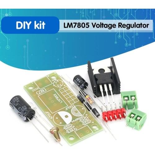 DIY KIT LM7805 L7805 DC/AC Three Terminal Voltage Regulator Power Supply Module 5V 6V 9V 12V Output Max 1.2A