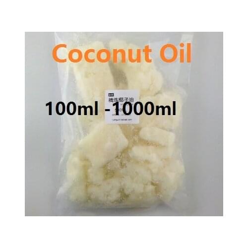 Cosmetics YAFUYAN 100ml -1000ml Coconut Oil Skin and Hair Care System DIY Soap Raw Materials Refined Coconut Oil and Base Oil