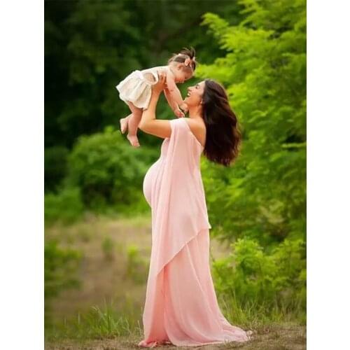 2021 Summer Maternity Tulle Long Maxi Dresses Baby Shower Cotton Dress Stretchy Pregnancy Photography Dress Maternity Gown Home