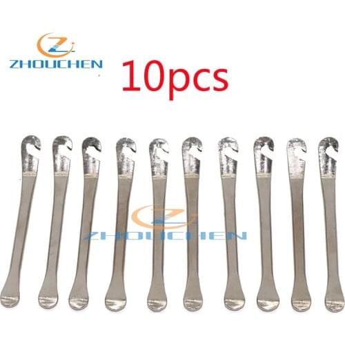 10pcs 12cm Tyre Lever Spoon Tire Changing Metal Hand Tool Steel Pocket Bike Bicycle Rim Wheel Remover Levers Repair Tools