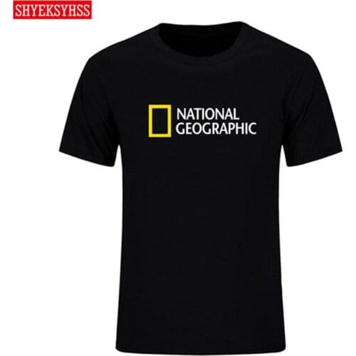 2021 summer Fashion hot selling National Geographic T shirt discovery expedition sitcoms men male man Short Sleeve Cotton shirt