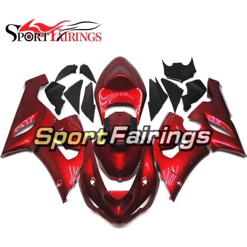 Fairings For Kawasaki Ninja ZX6R ZX-6R 636 Year 05 06 2005 2006 ABS Injection Motorcycle Fairing Kit Bodywork Cowling Pearl Red