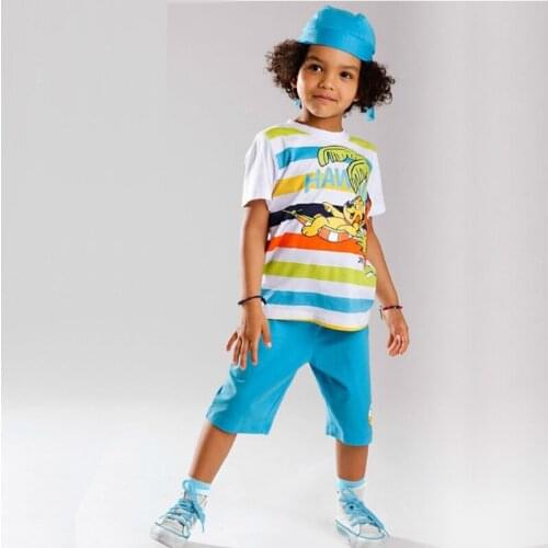 Boys Clothes 6 Years Kids Online Shop Clothing Toddler Boys Summer Clothes Boy Summer Sets Children Cartoon Bule Suit 3pcs