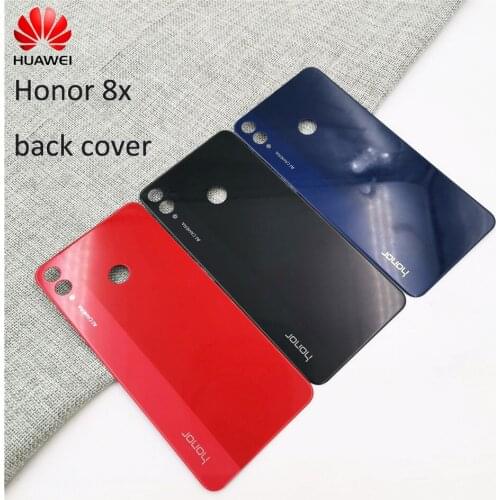 Original For Huawei Honor 8X Battery Cover Back Glass Rear Door Housing Case For Honor8 X Cover Shell Replacement with glue